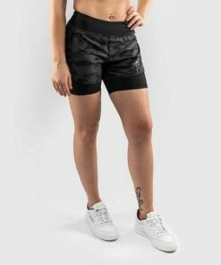Venum Defender Hybrid Compression Short Nero-Nero