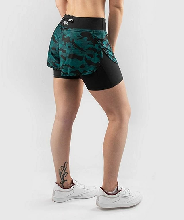 Venum Defender Hybrid Compression Short Nero-Verde - immagine 5