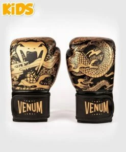 Venum Dragon Flight Boxing Gloves For Kids Nero-Bronce