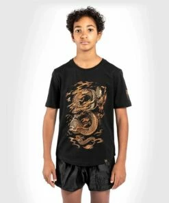 Venum Dragon Flight Kids TShirt Nero-Oro