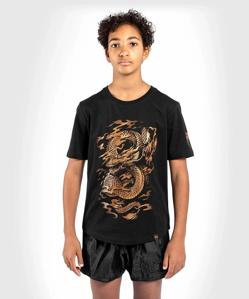 Venum Dragon Flight Kids TShirt Nero-Oro