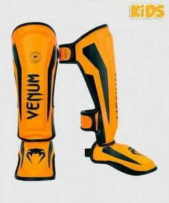 Venum Elite Shin Guards Kids Arancione