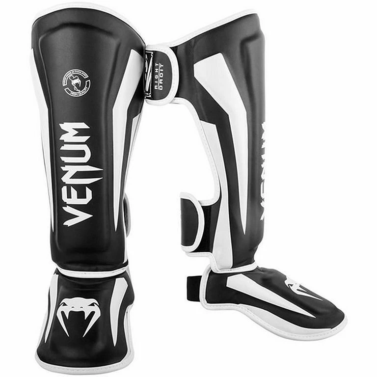 Venum Elite Standup Shinguards Nero-Bianco - immagine 3