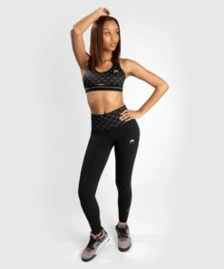 Venum Monogram Leggings Nero-Rosa