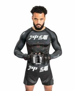 Venum Okinawa 3.0 Rashguard L/S Nero-Rosso