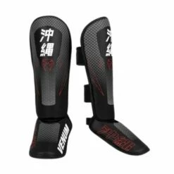 Venum Okinawa 3.0 Shinguards Kids Nero-Rosso