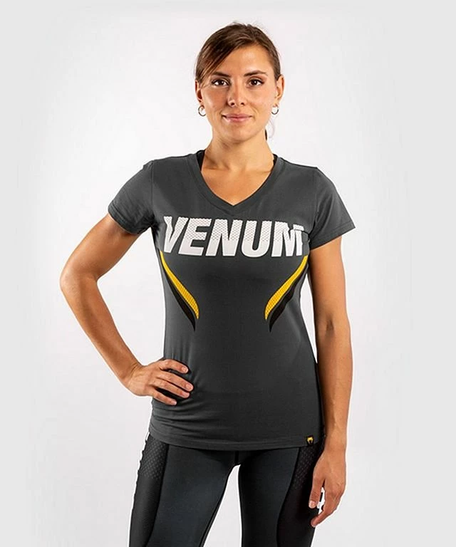 Venum ONE FC Impact Women Tshirt Grigio-Giallo