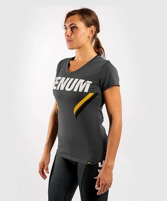 Venum ONE FC Impact Women Tshirt Grigio-Giallo - immagine 3