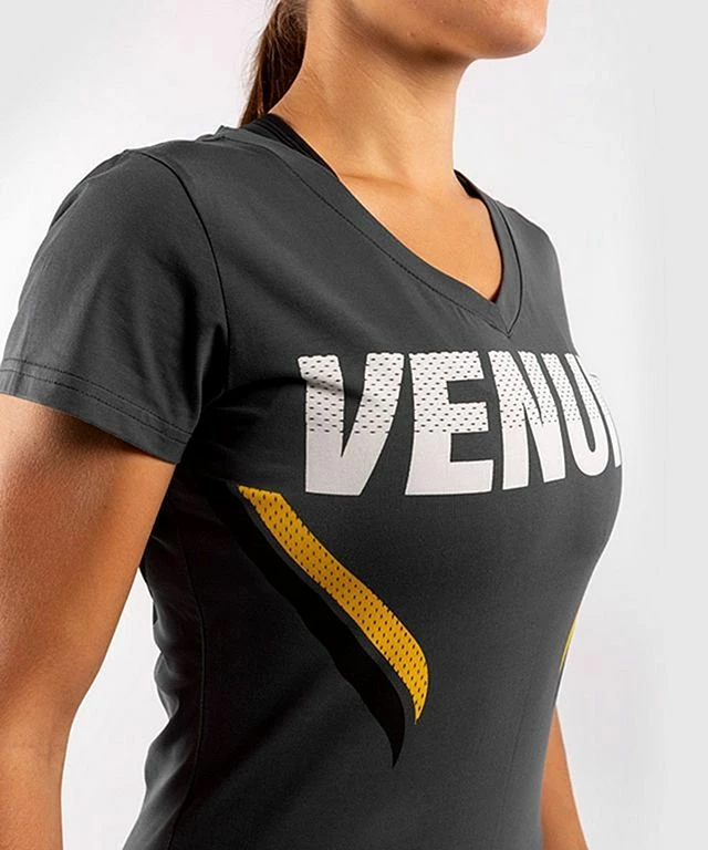 Venum ONE FC Impact Women Tshirt Grigio-Giallo - immagine 4