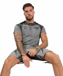 Venum Stone Dry Tech T- Shirt Short Sleeves Minera Verde-Grigio