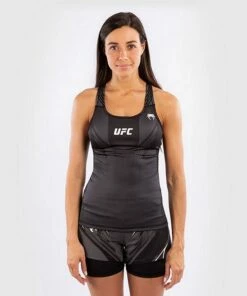 Venum UFC Authentic Fight Night Women Fitted Tank With Shelf Bra Nero