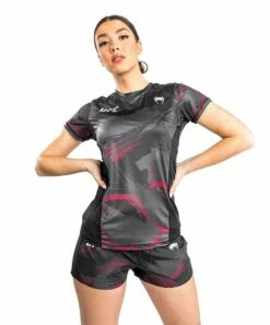 Venum UFC Authentic Fight Week 2.0 Dry Tech T-Shirt For Women Nero-Rosso