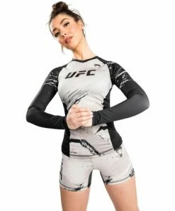 Venum UFC Authentic Fight Week 2.0 Rashguard - Long Sleeves For Women Bianco