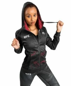Venum UFC Authentic Fight Week 2.0 Zip Hoodie For Women Nero-Rosso