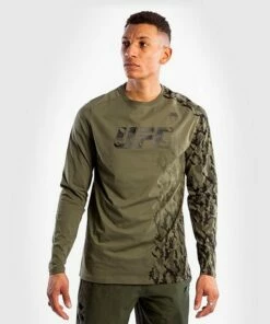 Venum UFC Authentic Fight Week Men Long Sleeve Tshirt Verde