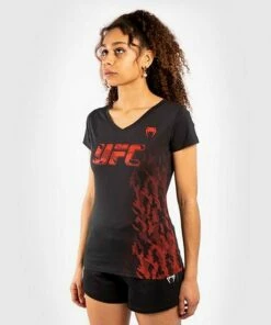 Venum UFC Authentic Fight Week Women Short Sleeve T-shirt Nero