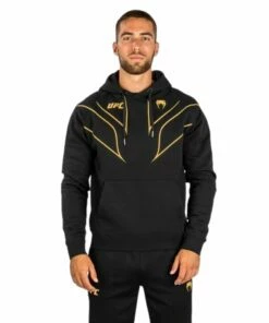 Venum UFC Fight Night 2.0 Replica Mens Hoodie Nero-Oro