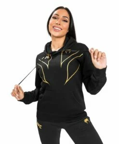 Venum UFC Fight Night 2.0 Replica Womens Hoodie Nero-Oro